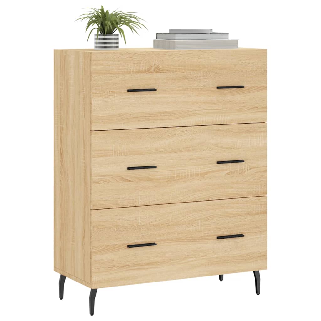 skænk 69,5x34x90 cm konstrueret træ sonoma-eg