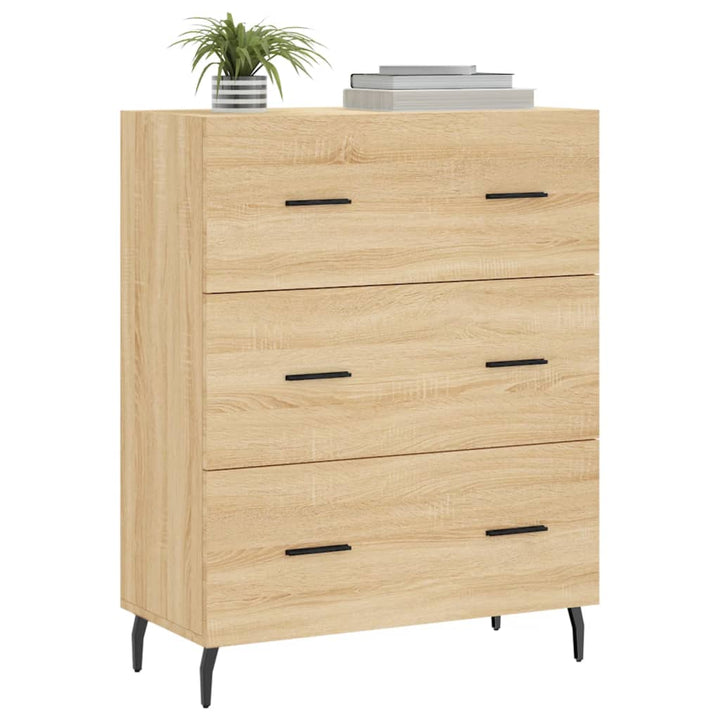 skænk 69,5x34x90 cm konstrueret træ sonoma-eg