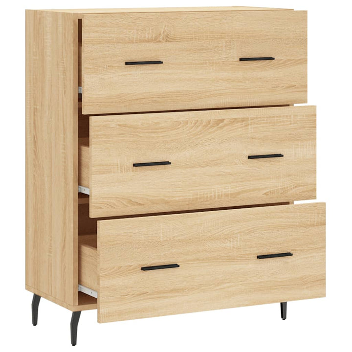 skænk 69,5x34x90 cm konstrueret træ sonoma-eg