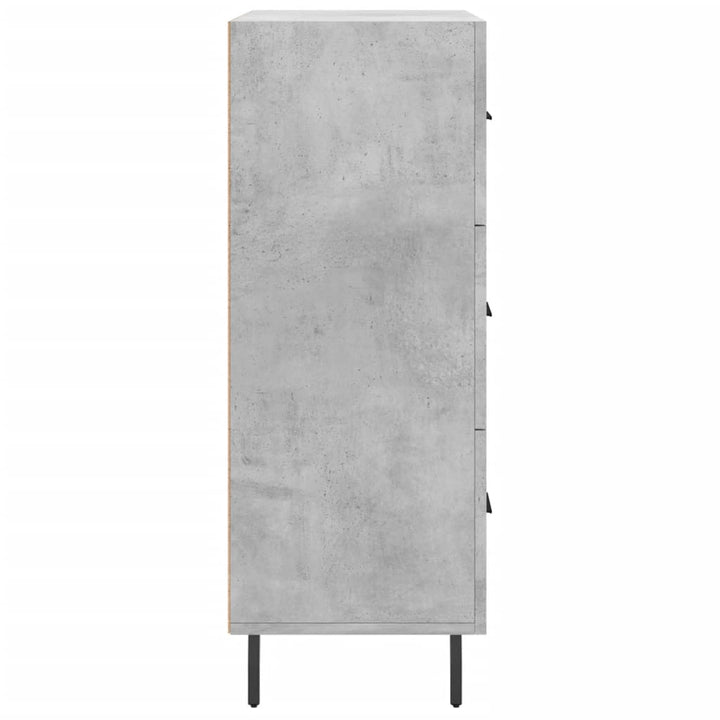 skænk 69,5x34x90 cm konstrueret træ betongrå