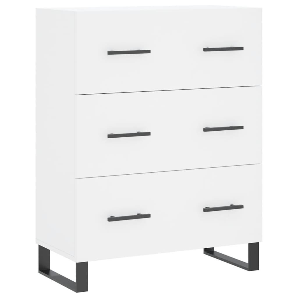 skænk 69,5x34x90 cm konstrueret træ hvid