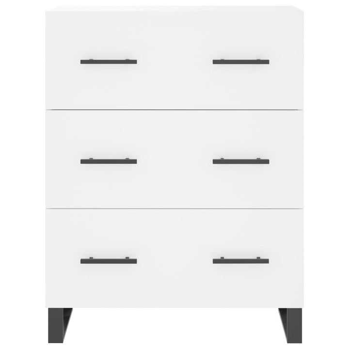 skænk 69,5x34x90 cm konstrueret træ hvid