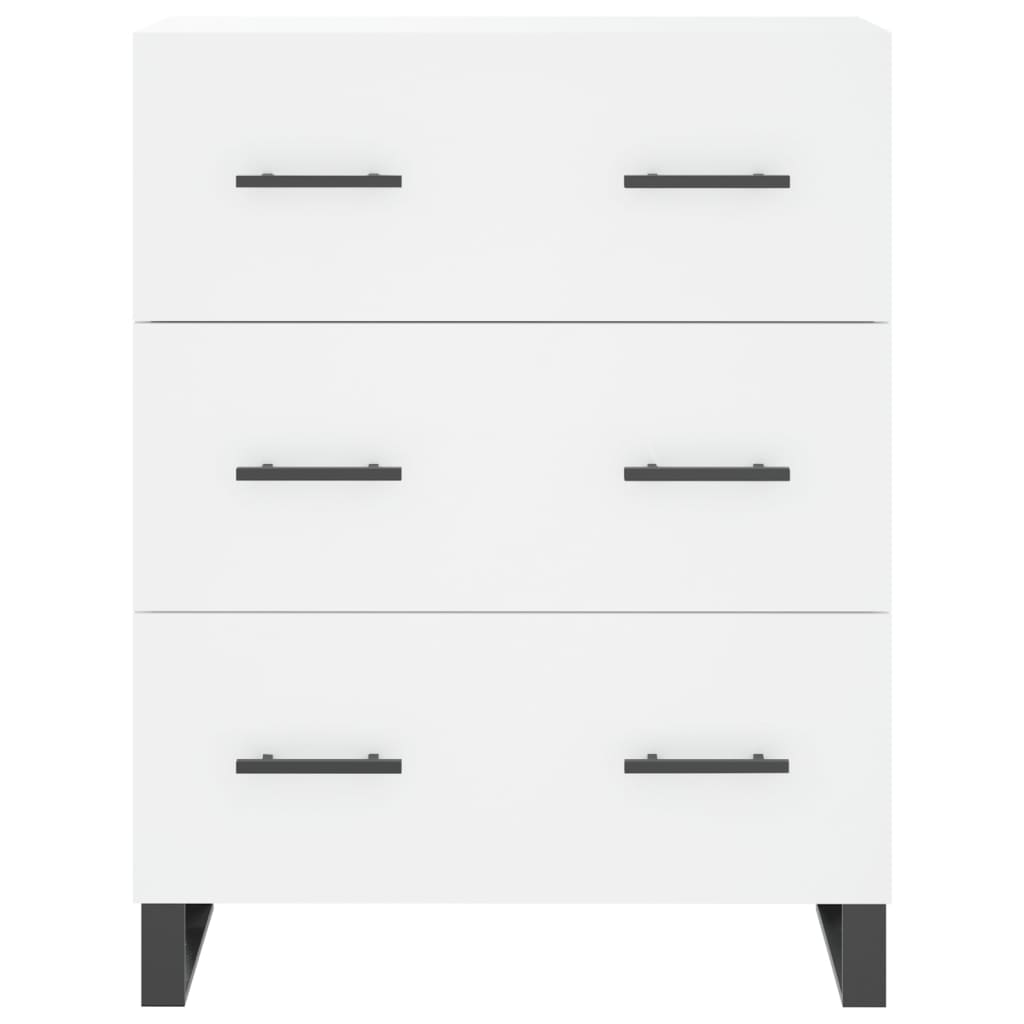 skænk 69,5x34x90 cm konstrueret træ hvid