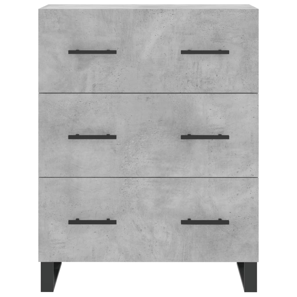 skænk 69,5x34x90 cm konstrueret træ betongrå