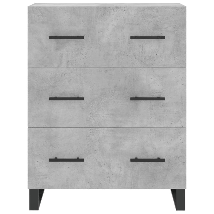 skænk 69,5x34x90 cm konstrueret træ betongrå
