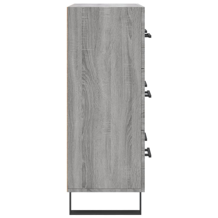 skænk 69,5x34x90 cm konstrueret træ grå sonoma-eg