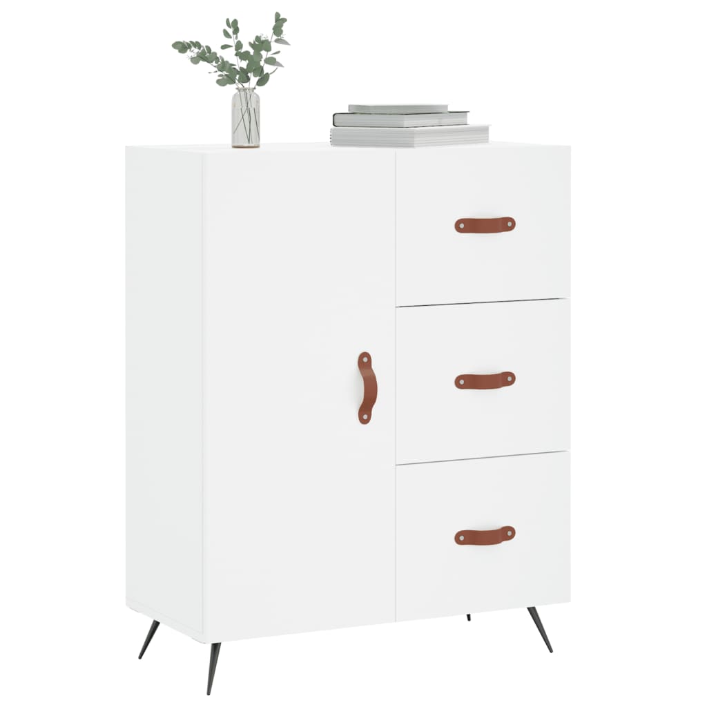 skænk 69,5x34x90 cm konstrueret træ hvid