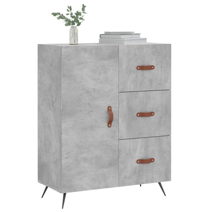 skænk 69,5x34x90 cm konstrueret træ betongrå