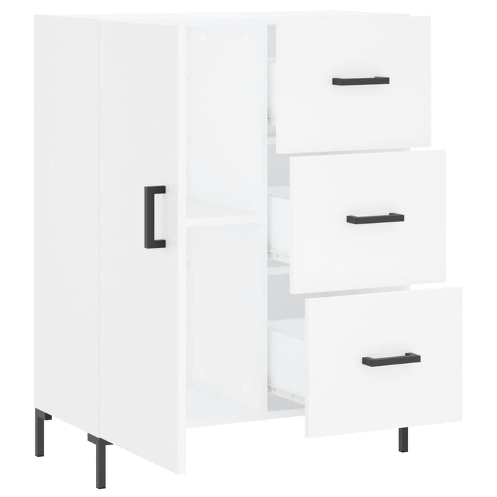 skænk 69,5x34x90 cm konstrueret træ hvid