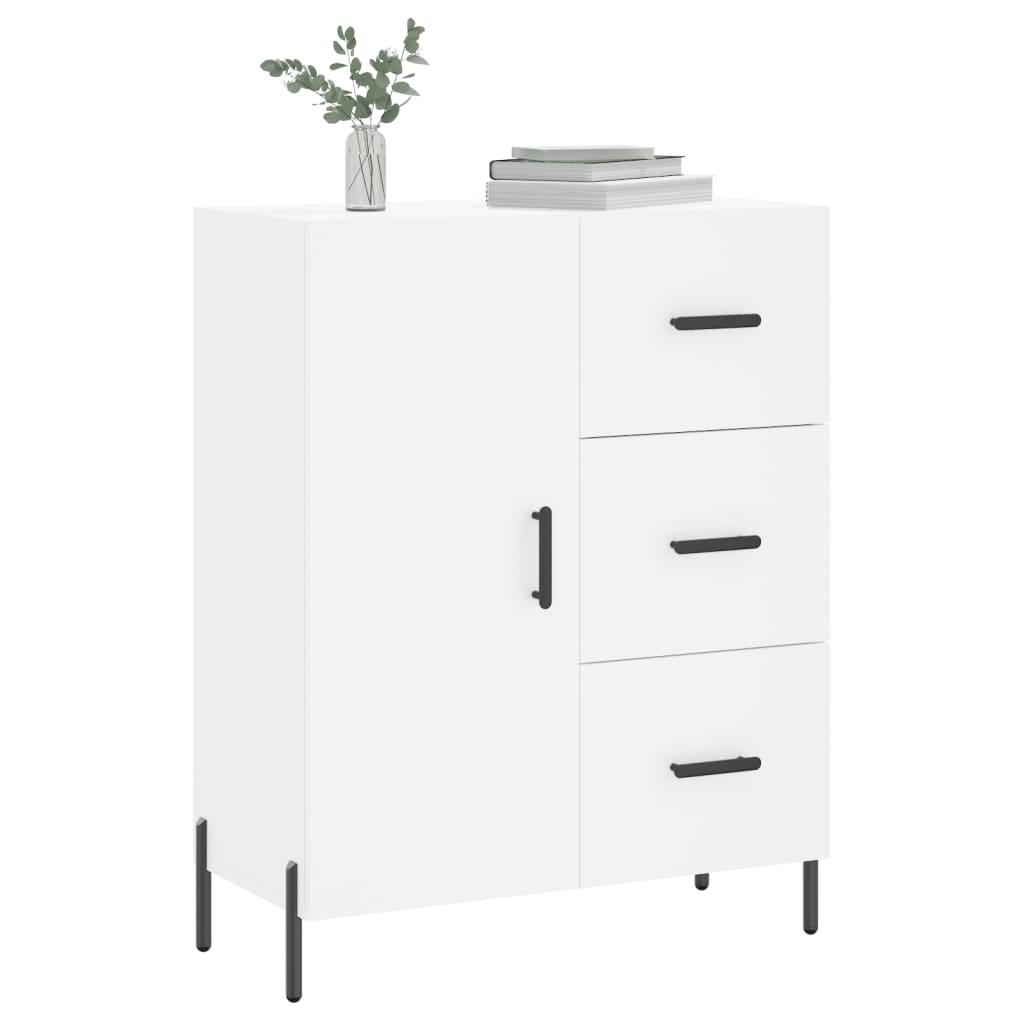 skænk 69,5x34x90 cm konstrueret træ hvid
