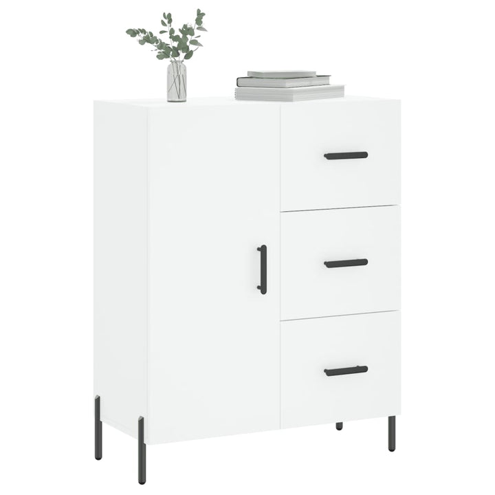 skænk 69,5x34x90 cm konstrueret træ hvid