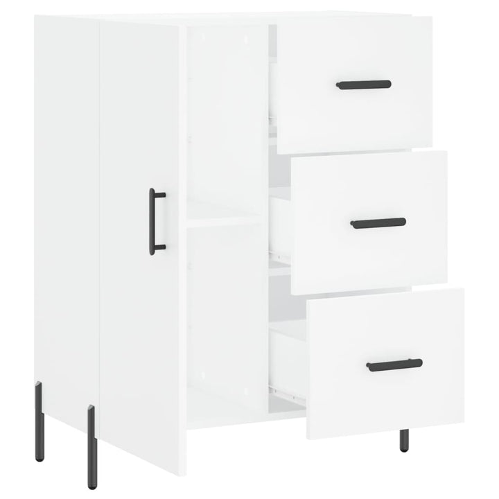 skænk 69,5x34x90 cm konstrueret træ hvid