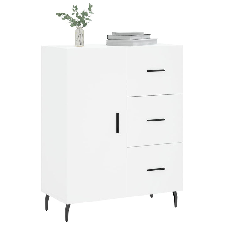 skænk 69,5x34x90 cm konstrueret træ hvid