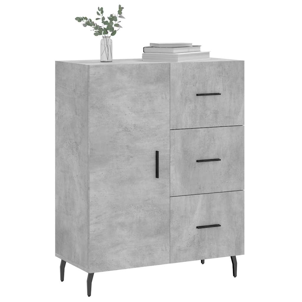 skænk 69,5x34x90 cm konstrueret træ betongrå