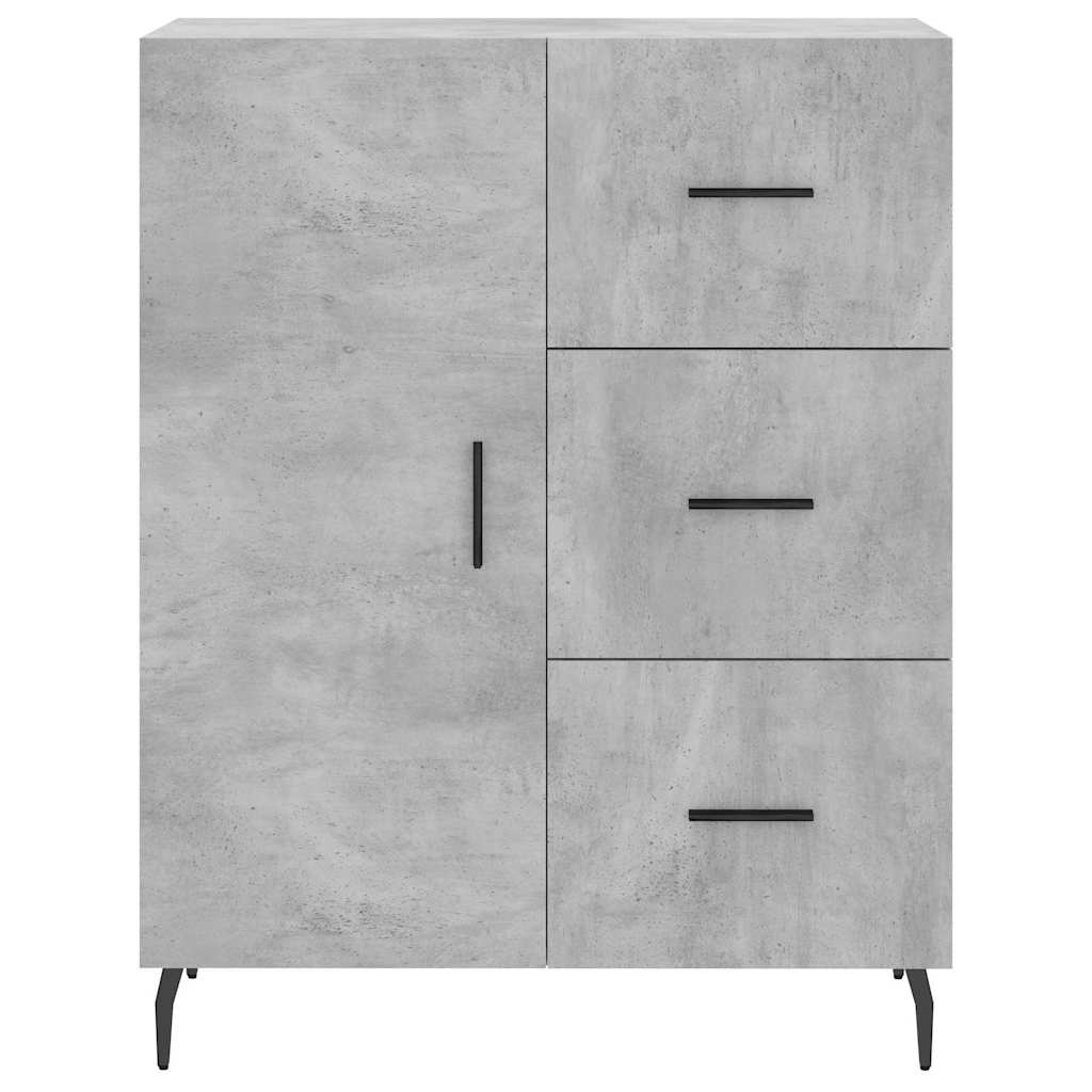 skænk 69,5x34x90 cm konstrueret træ betongrå