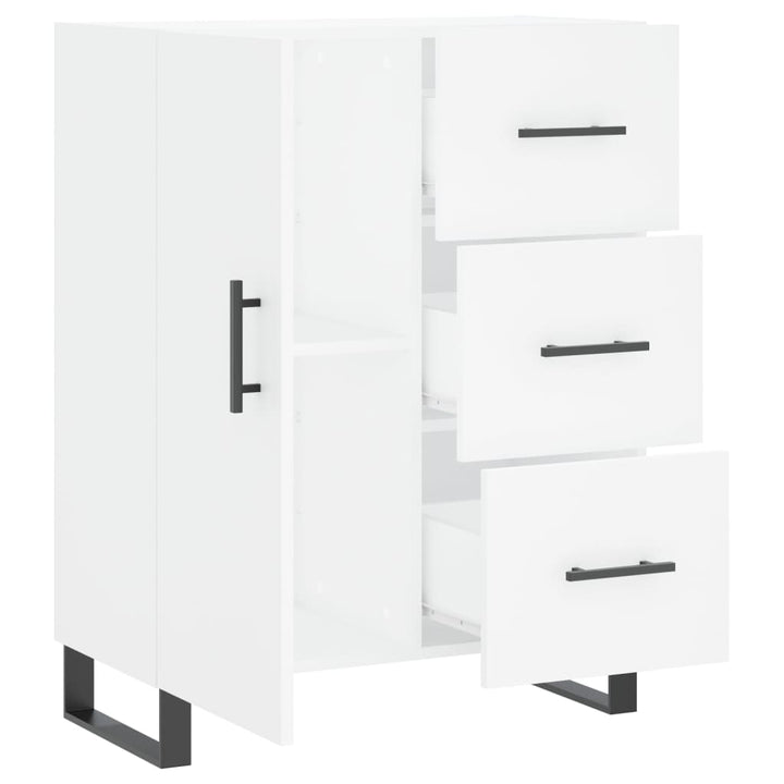 skænk 69,5x34x90 cm konstrueret træ hvid