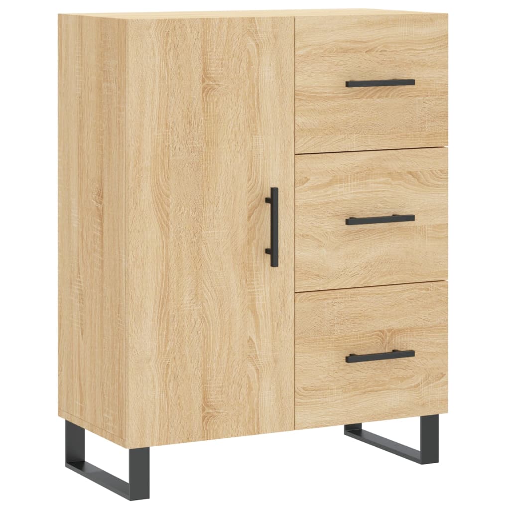 skænk 69,5x34x90 cm konstrueret træ sonoma-eg