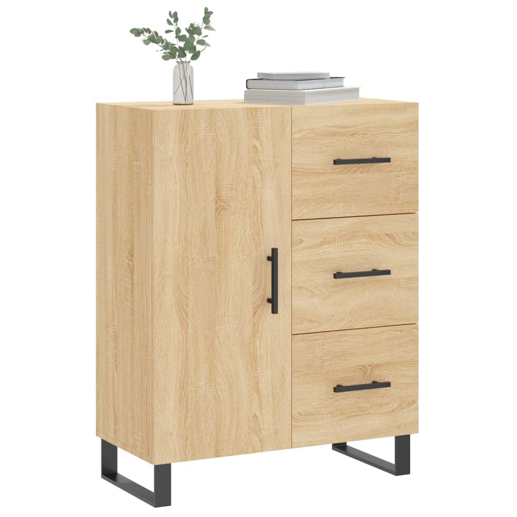 skænk 69,5x34x90 cm konstrueret træ sonoma-eg