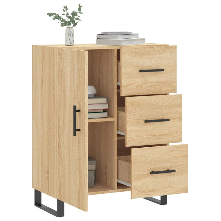 skænk 69,5x34x90 cm konstrueret træ sonoma-eg