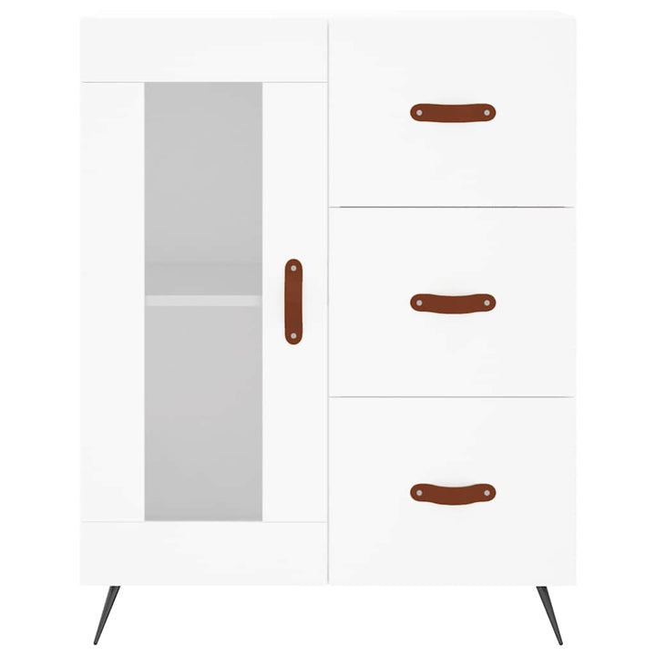 skænk 69,5x34x90 cm konstrueret træ hvid