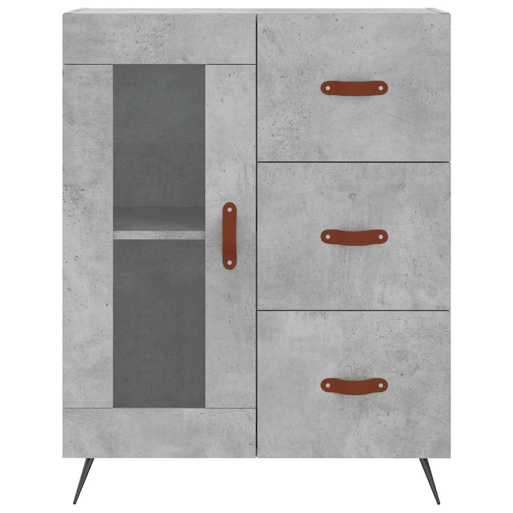 skænk 69,5x34x90 cm konstrueret træ betongrå