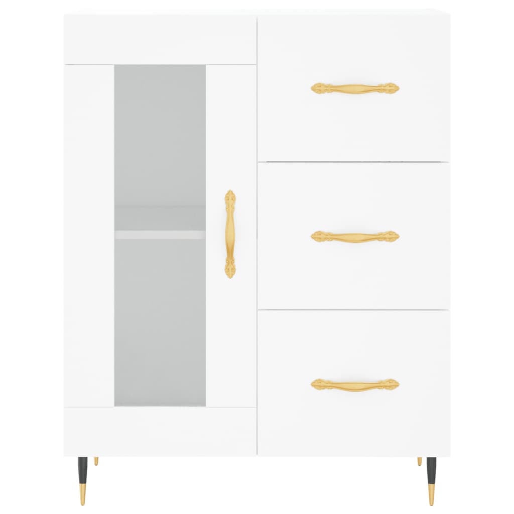 skænk 69,5x34x90 cm konstrueret træ hvid