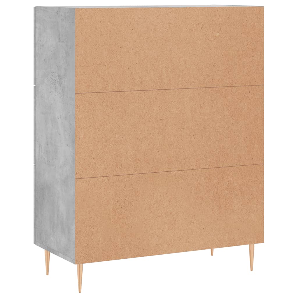 skænk 69,5x34x90 cm konstrueret træ betongrå