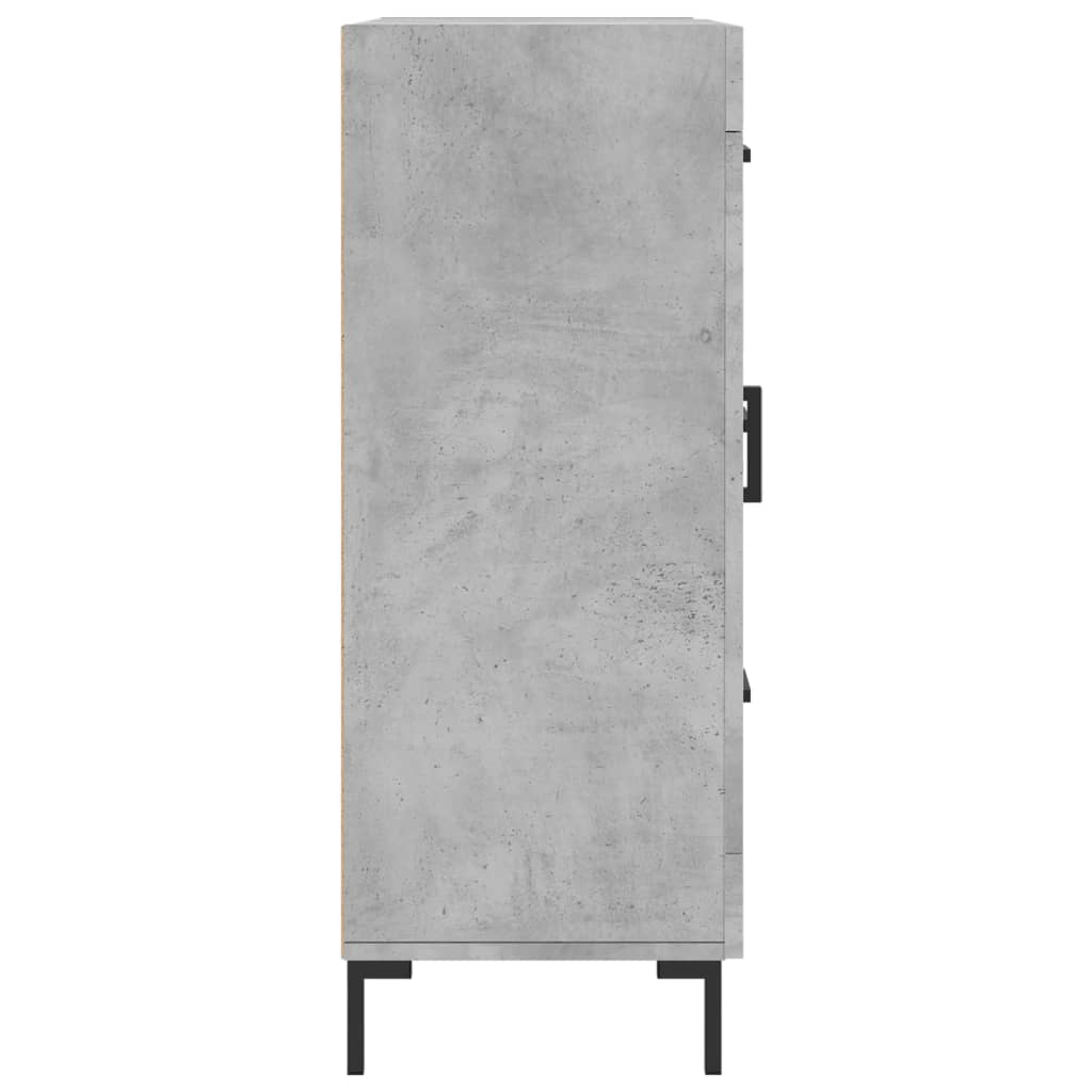 skænk 69,5x34x90 cm konstrueret træ betongrå
