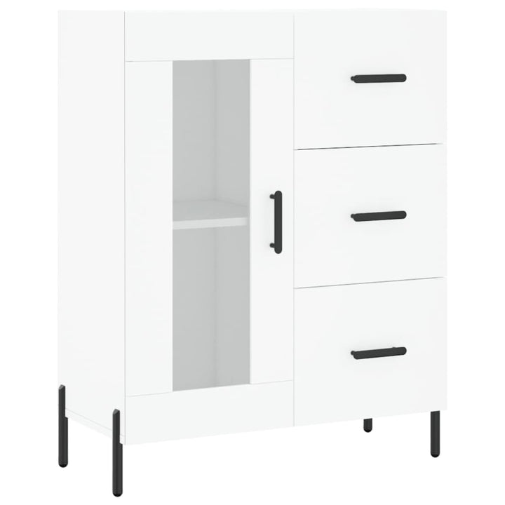 skænk 69,5x34x90 cm konstrueret træ hvid