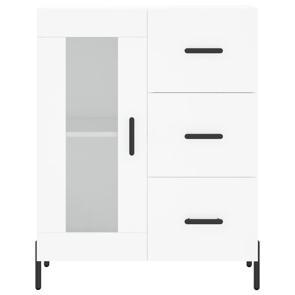 skænk 69,5x34x90 cm konstrueret træ hvid