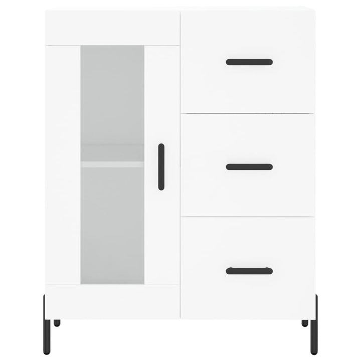 skænk 69,5x34x90 cm konstrueret træ hvid