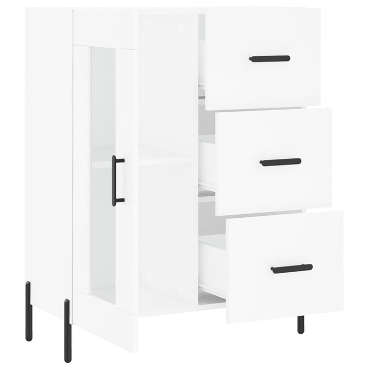 skænk 69,5x34x90 cm konstrueret træ hvid