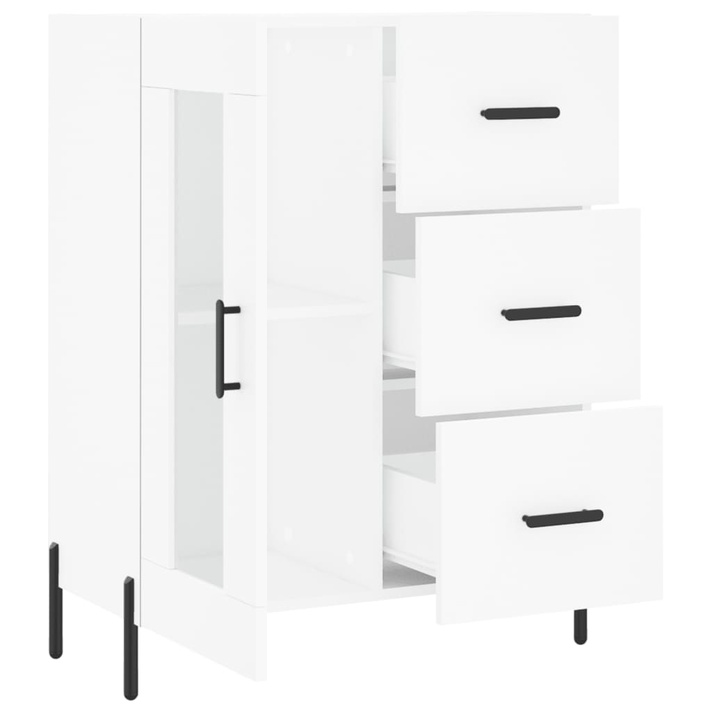 skænk 69,5x34x90 cm konstrueret træ hvid
