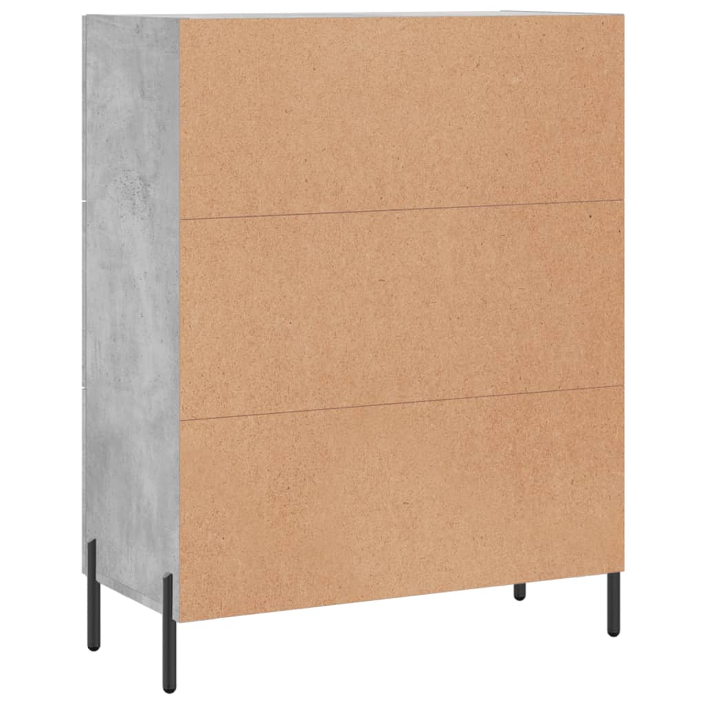 skænk 69,5x34x90 cm konstrueret træ betongrå