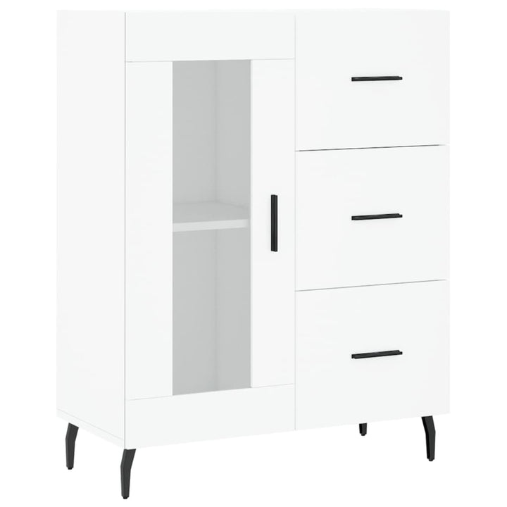 skænk 69,5x34x90 cm konstrueret træ hvid