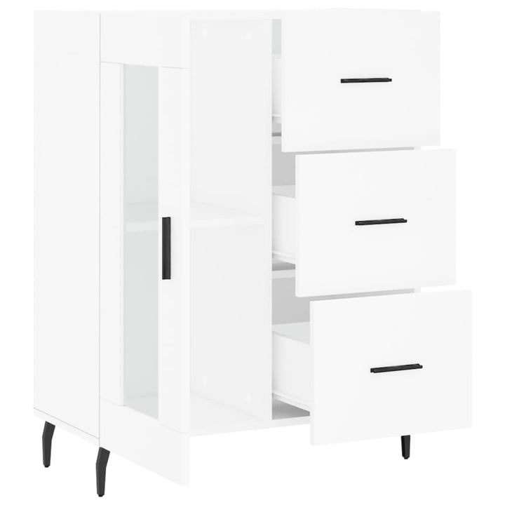 skænk 69,5x34x90 cm konstrueret træ hvid