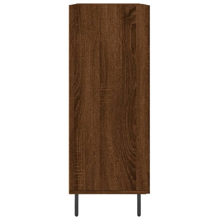 skænk 69,5x34x90 cm konstrueret træ brun egetræsfarve