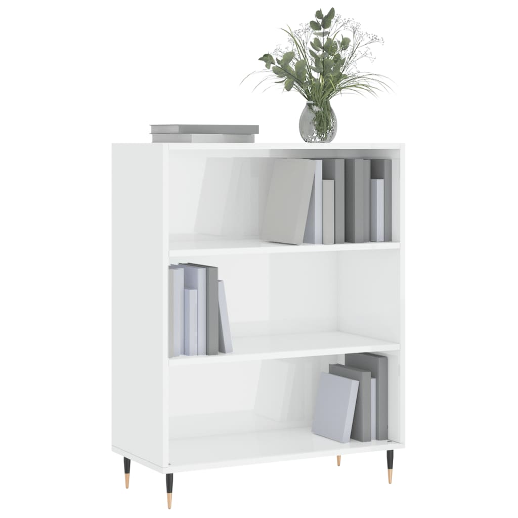 skab 69,5x32,5x90 cm konstrueret træ hvid højglans