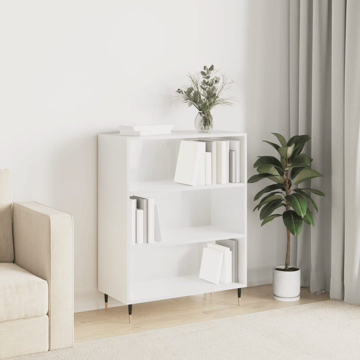 skab 69,5x32,5x90 cm konstrueret træ hvid højglans