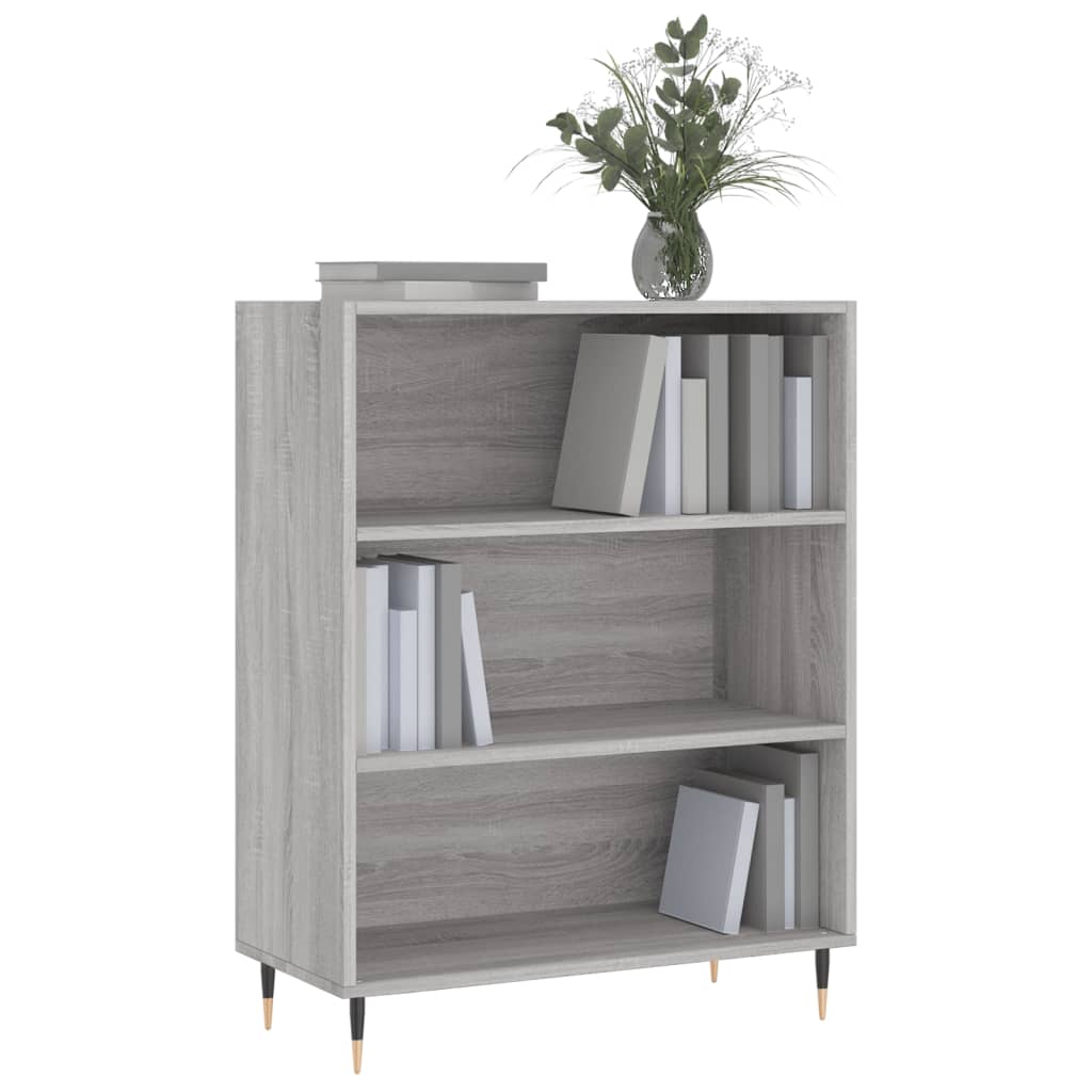 skab 69,5x32,5x90 cm konstrueret træ grå sonoma-eg
