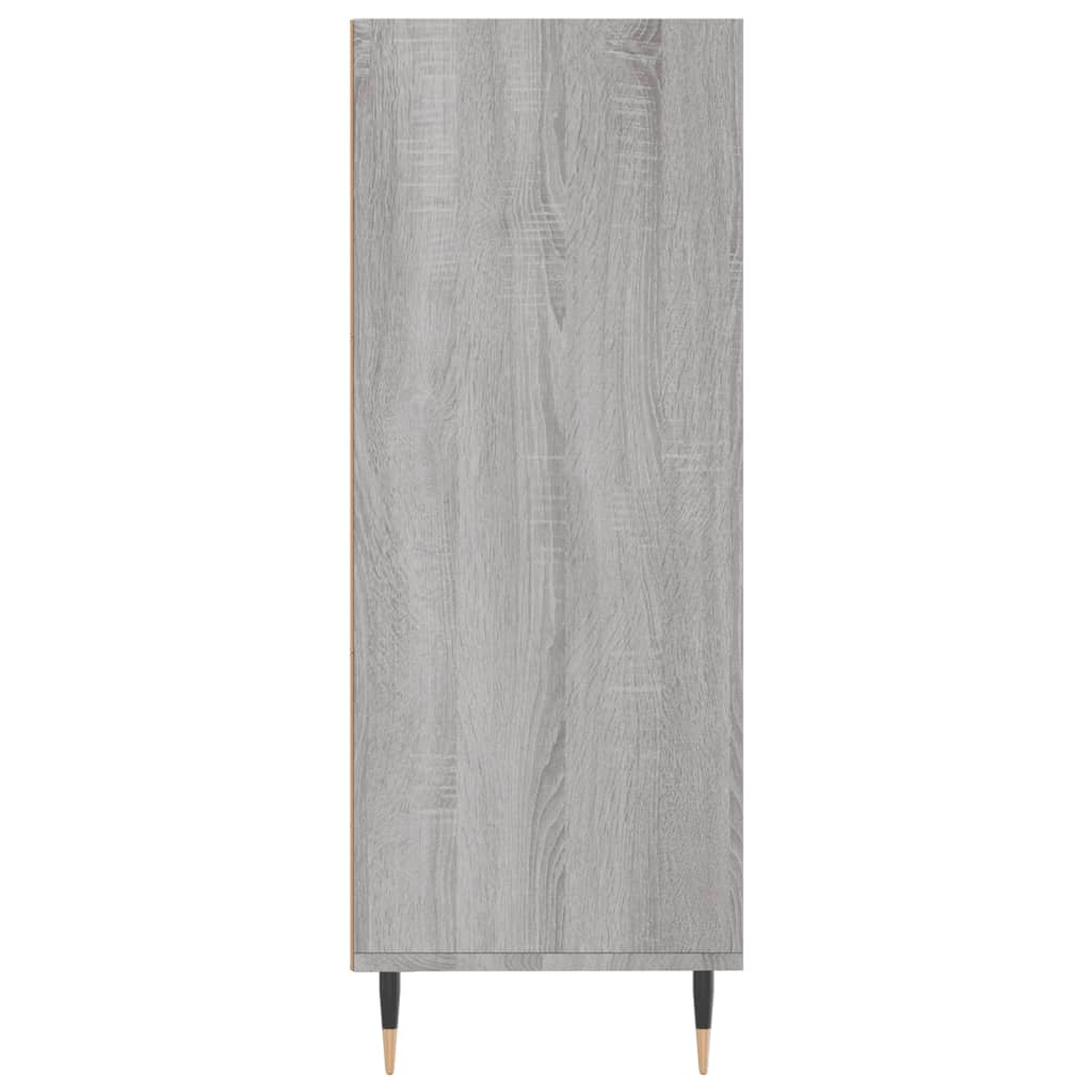 skab 69,5x32,5x90 cm konstrueret træ grå sonoma-eg