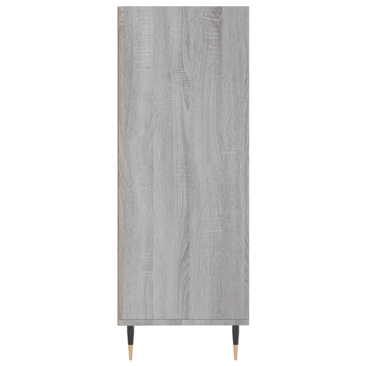 skab 69,5x32,5x90 cm konstrueret træ grå sonoma-eg