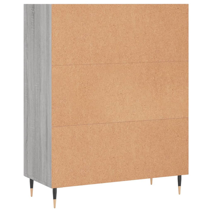 skab 69,5x32,5x90 cm konstrueret træ grå sonoma-eg