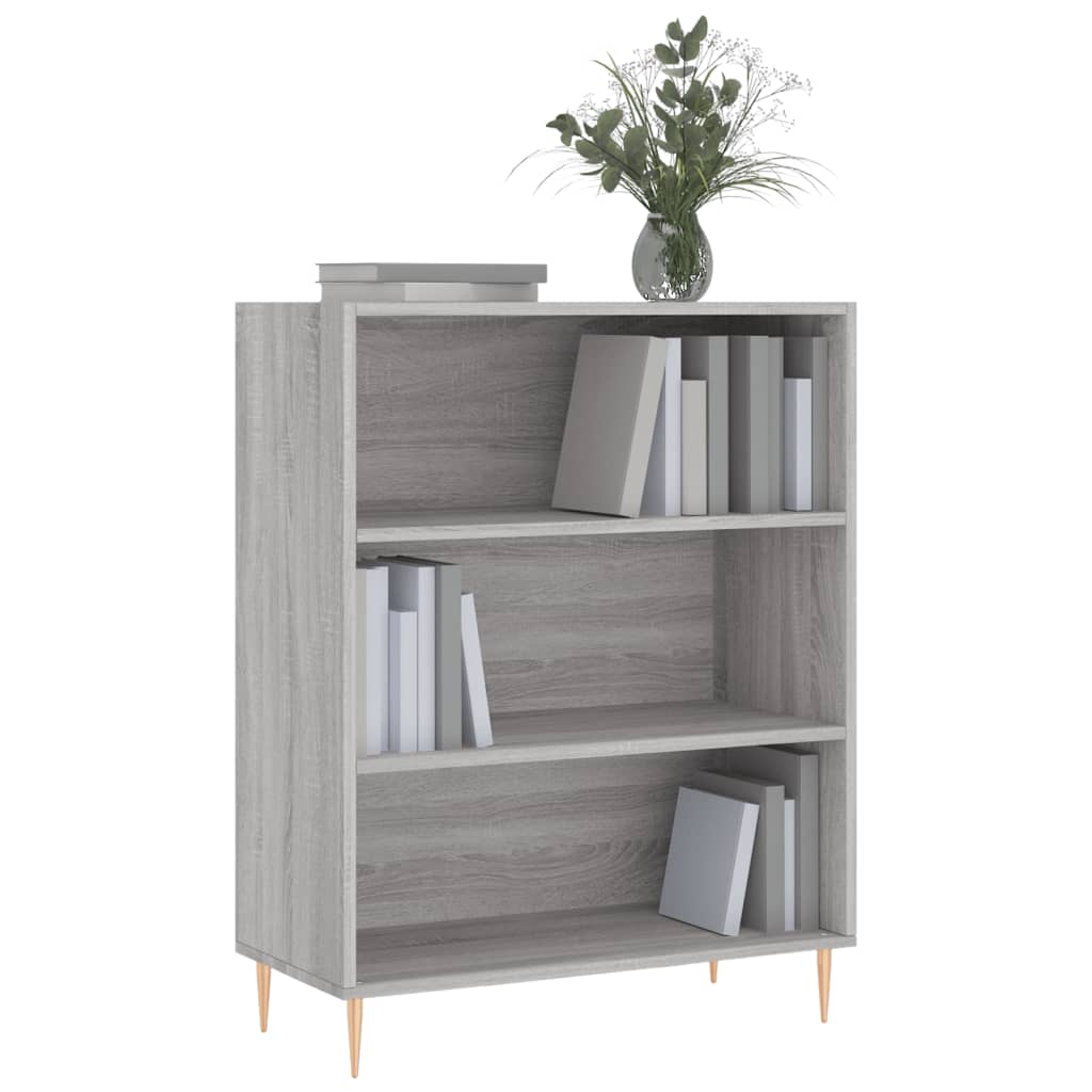 skab 69,5x32,5x90 cm konstrueret træ grå sonoma-eg