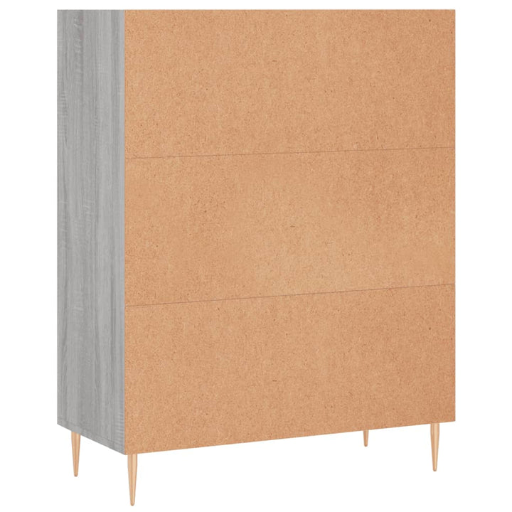 skab 69,5x32,5x90 cm konstrueret træ grå sonoma-eg