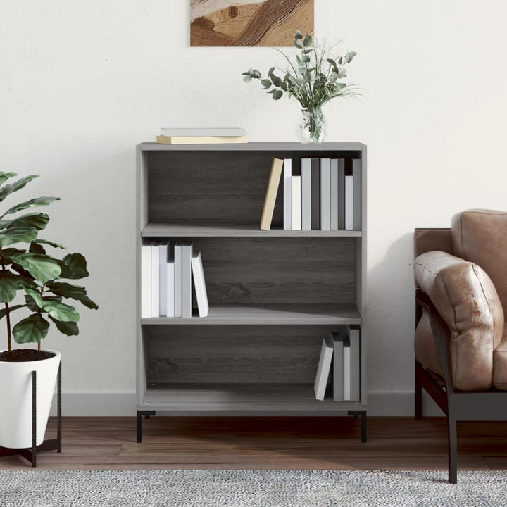 skab 69,5x32,5x90 cm konstrueret træ grå sonoma-eg