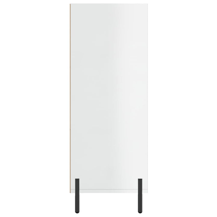 skab 69,5x32,5x90 cm konstrueret træ hvid højglans