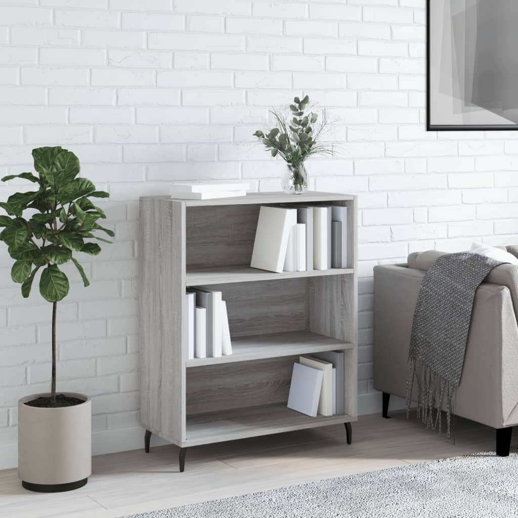 skab 69,5x32,5x90 cm konstrueret træ grå sonoma-eg