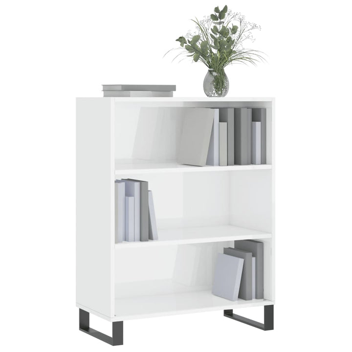 skab 69,5x32,5x90 cm konstrueret træ hvid højglans