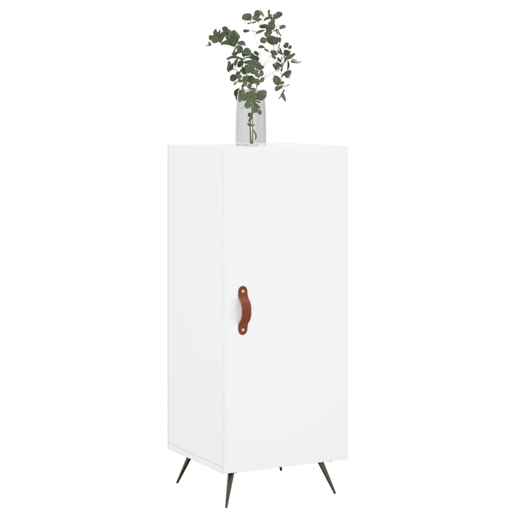 skænk 34,5x34x90 cm konstrueret træ hvid